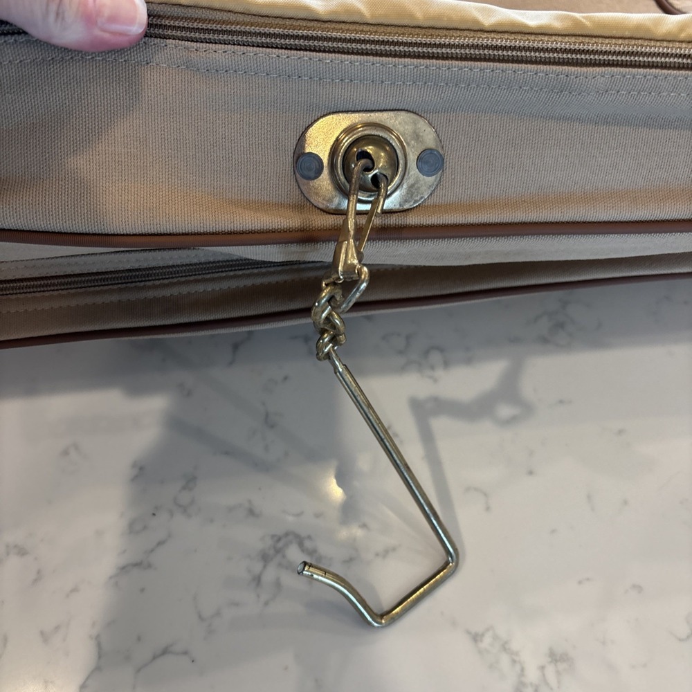 Ford X Eddie Bauer Canvas Leather Fold Up Hanging Garment Travel Bag Brass Hook - Picture 4 of 12